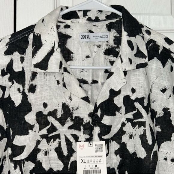 Zara Printed Men's Black & White Button Down
Shirt(Size XL) - Picture 4 of 6